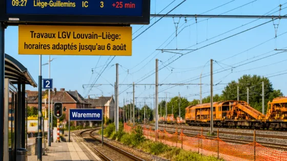 Travaux sur la LGV: moins de trains à Waremme et trajets allongés jusqu’au 6 août