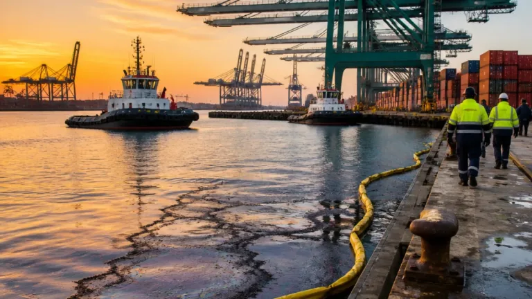Activité en recul au port d'Anvers‑Bruges après grèves et fuite de pétrole