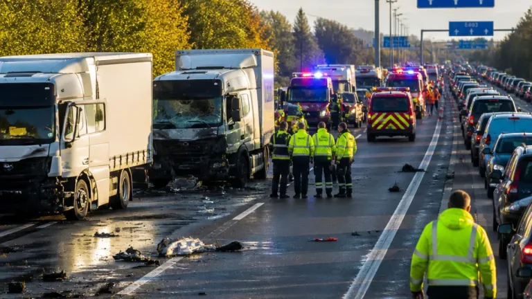 Bruges : dix blessés et plusieurs kilomètres d’embouteillage après une collision en chaîne sur l'E40