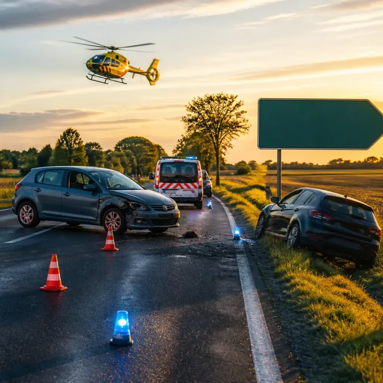 Alsace: collision frontale sur la RD 83 à Huttenheim, un conducteur blessé
