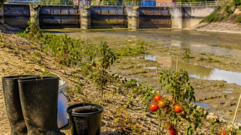 Des plants de tomates réapparaissent dans la vase du lac de Louvain-la-Neuve, l'UCLouvain prépare sa remise en eau