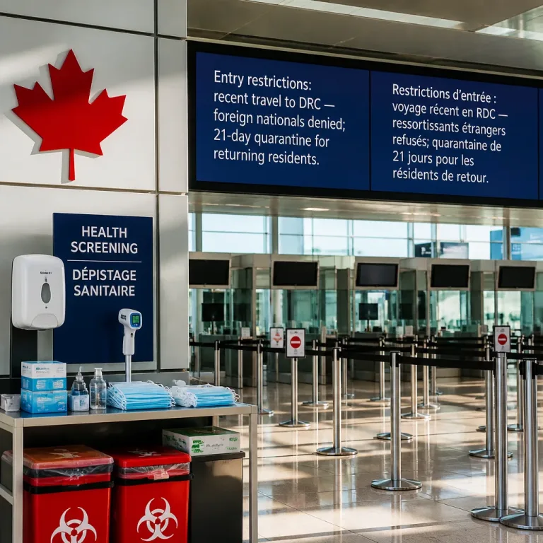 Ebola: le Canada ferme ses frontières aux voyageurs étrangers passés par la RDC