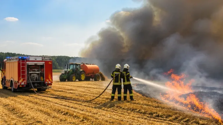 Incendie de champs à Namur: deux hectares touchés, des agriculteurs en renfort des pompiers