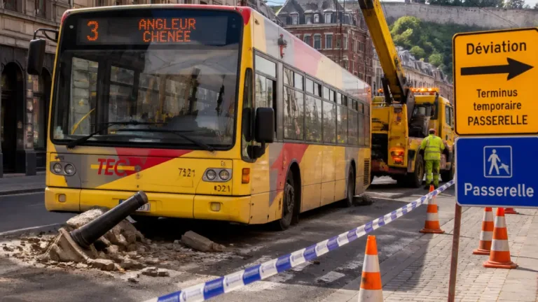 Liège centre: un bus immobilisé rue de l’Université perturbe fortement le réseau TEC