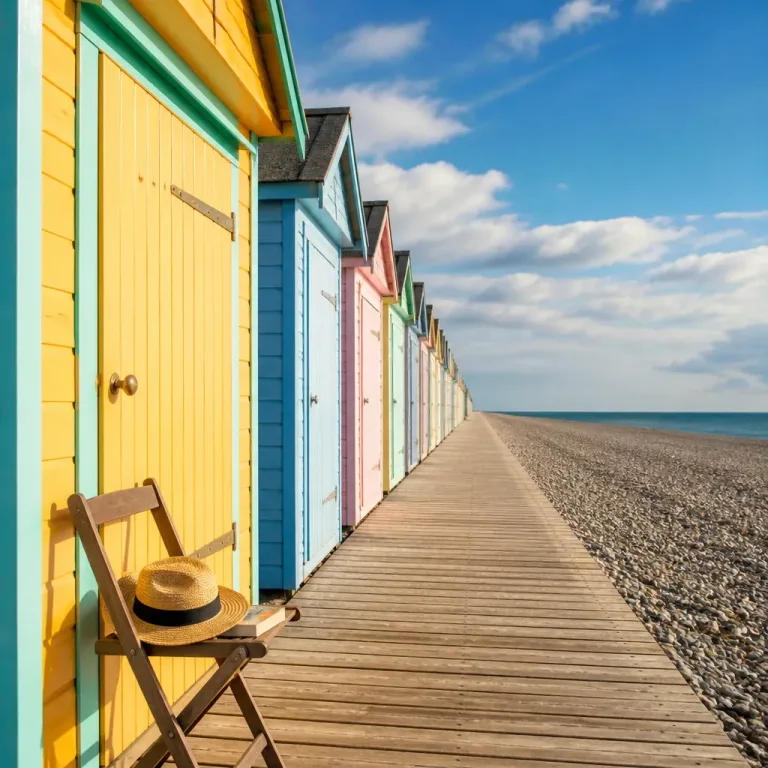 À Cayeux-sur-Mer, les cabines de plage célèbrent un minimalisme qui fait rêver