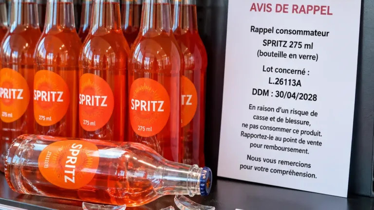 Rappel d’un Spritz 0.0 Pizzolato au Luxembourg pour risque de bris de verre