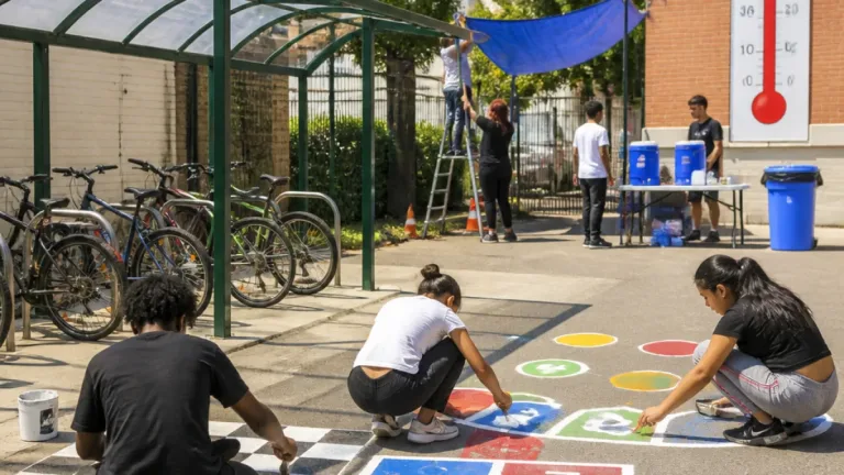 Saint-Gilles : dix jeunes s’activent cet été sur des aménagements scolaires malgré la canicule