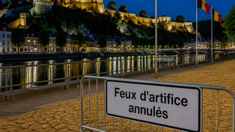 Sécheresse : Namur et Andenne renoncent aux feux d’artifice du 21 juillet par précaution