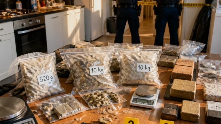 Seraing : importante saisie de stupéfiants et d'armes lors d'une visite domiciliaire