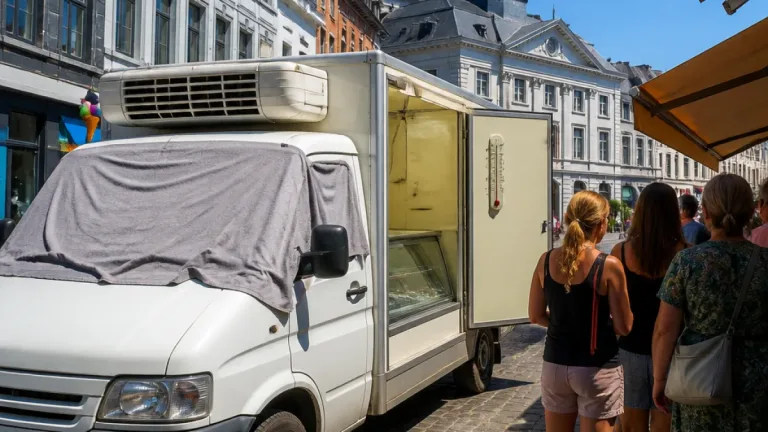 Sur la Place de l’Ange, le Glacier de Namur traverse sa 35e saison malgré la chaleur