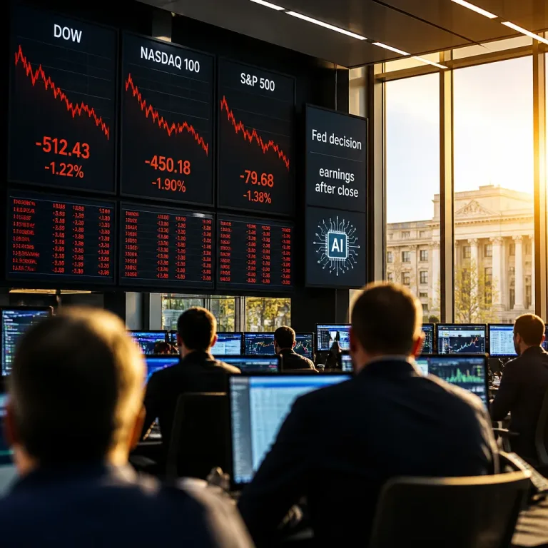 Marchés US en repli : la tech sous pression avant la Fed et les résultats de Microsoft et Meta