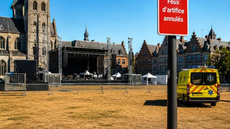 Tournai : annulation des feux d'artifice pour raisons de sécurité face aux fortes chaleurs