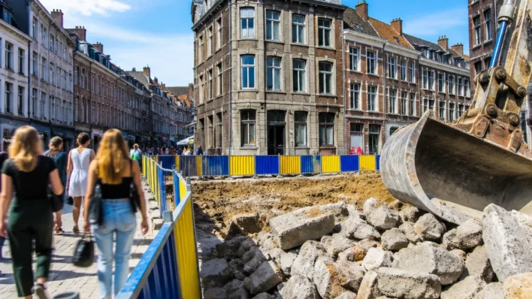 Tournai : une portion de la dalle rue Saint‑Martin refaite pour un défaut esthétique