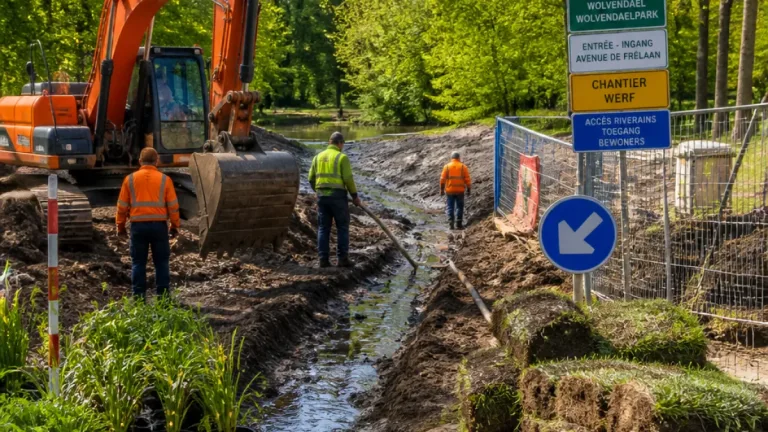 Uccle : un ruisseau remis à ciel ouvert pour soulager égouts et étang de Wolvendael