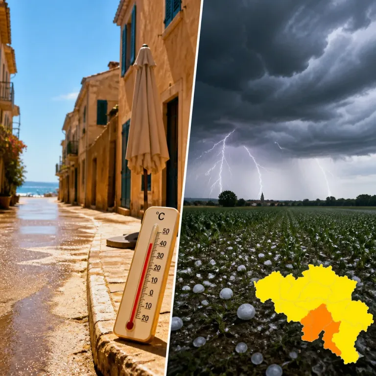 Canicule persistante dans le sud‑est et orages violents sur l'est : alertes prolongées