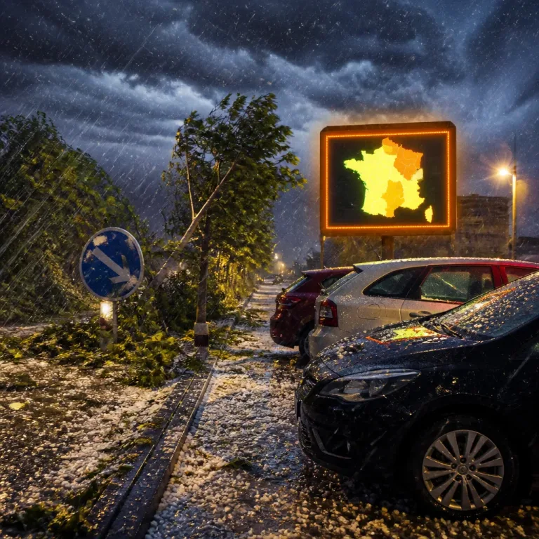 Orages violents sur l'est de la France : 16 départements en alerte orange