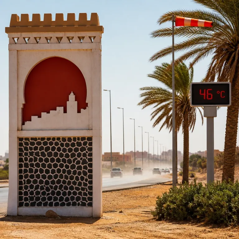 Maroc: pic de chaleur dimanche, jusqu’à 46°C à Oujda, vent soutenu par endroits