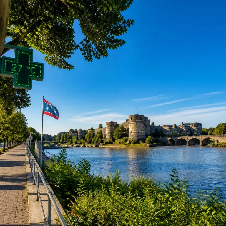 Angers: ciel dégagé, flux de nord-est et jusqu’à 27 °C ce lundi