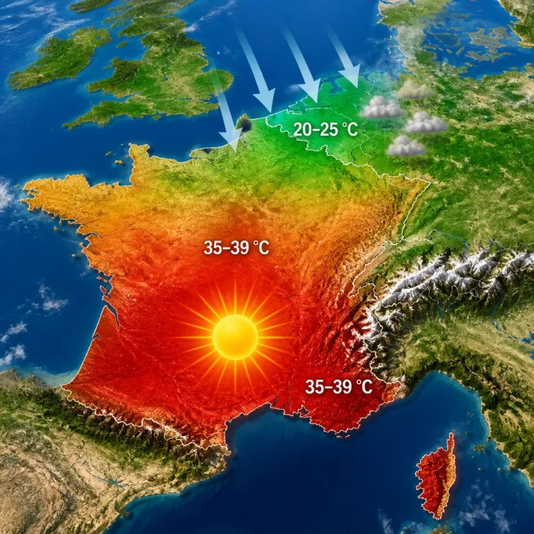 Fort contraste thermique en France: canicule au Sud, fraîcheur près de la frontière belge